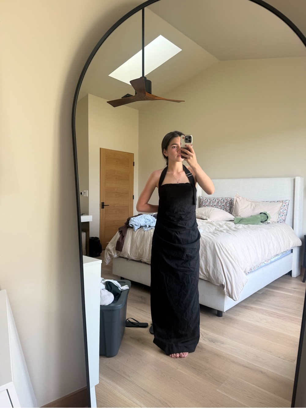 Peppermayo black maxi dress with silver back detail size 6 worn once